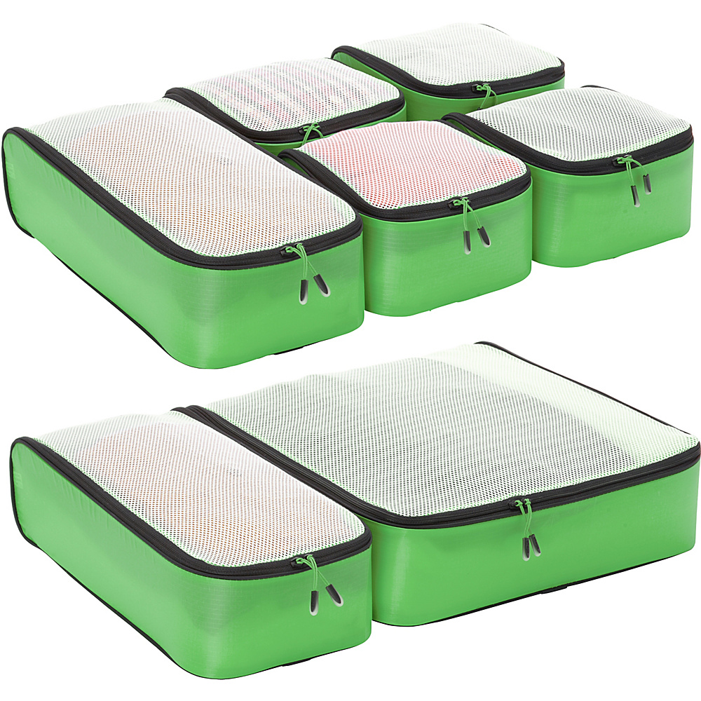 eBags Ultralight Packing Cubes Ultimate Packer 7pc Set Green eBags Packing Aids
