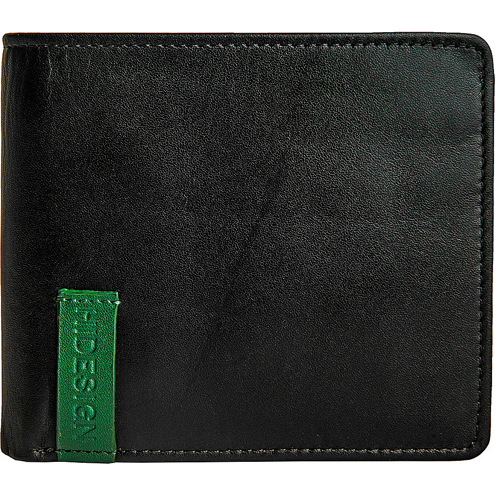 Hidesign Dylan 04 Leather Slim Bifold Wallet Black Hidesign Men s Wallets