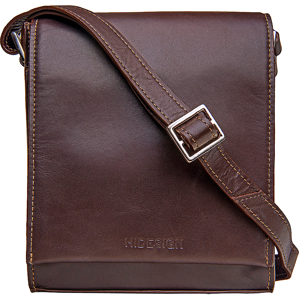 Hidesign Nico Leather Cross Body Brown Hidesign Leather Handbags