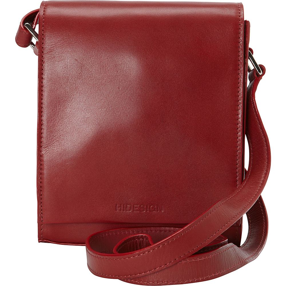Hidesign Nico Leather Cross Body Red Hidesign Leather Handbags