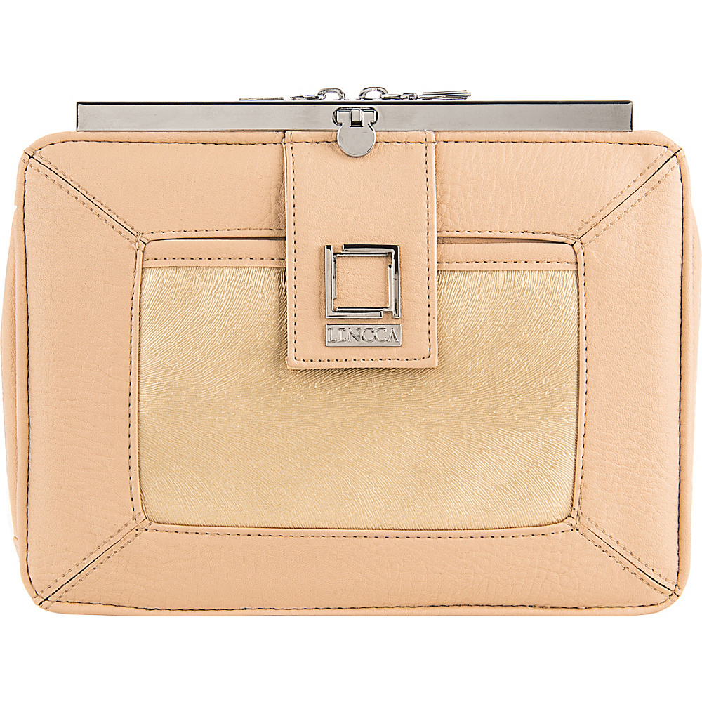 Lencca Esvivina Crossbody Shoulder Bag Cream Gold Lencca Manmade Handbags