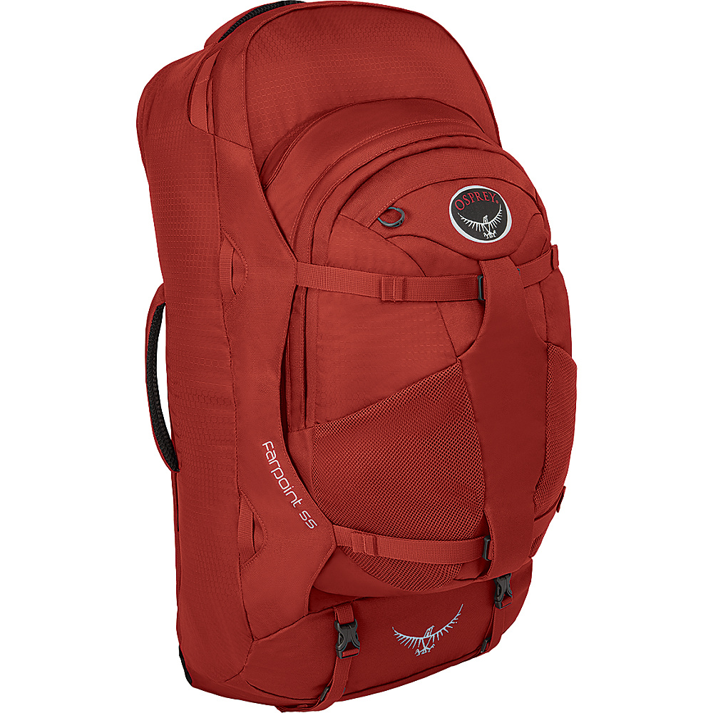 Osprey Farpoint 55 Travel Laptop Backpack Jasper Red S M Osprey Day Hiking Backpacks
