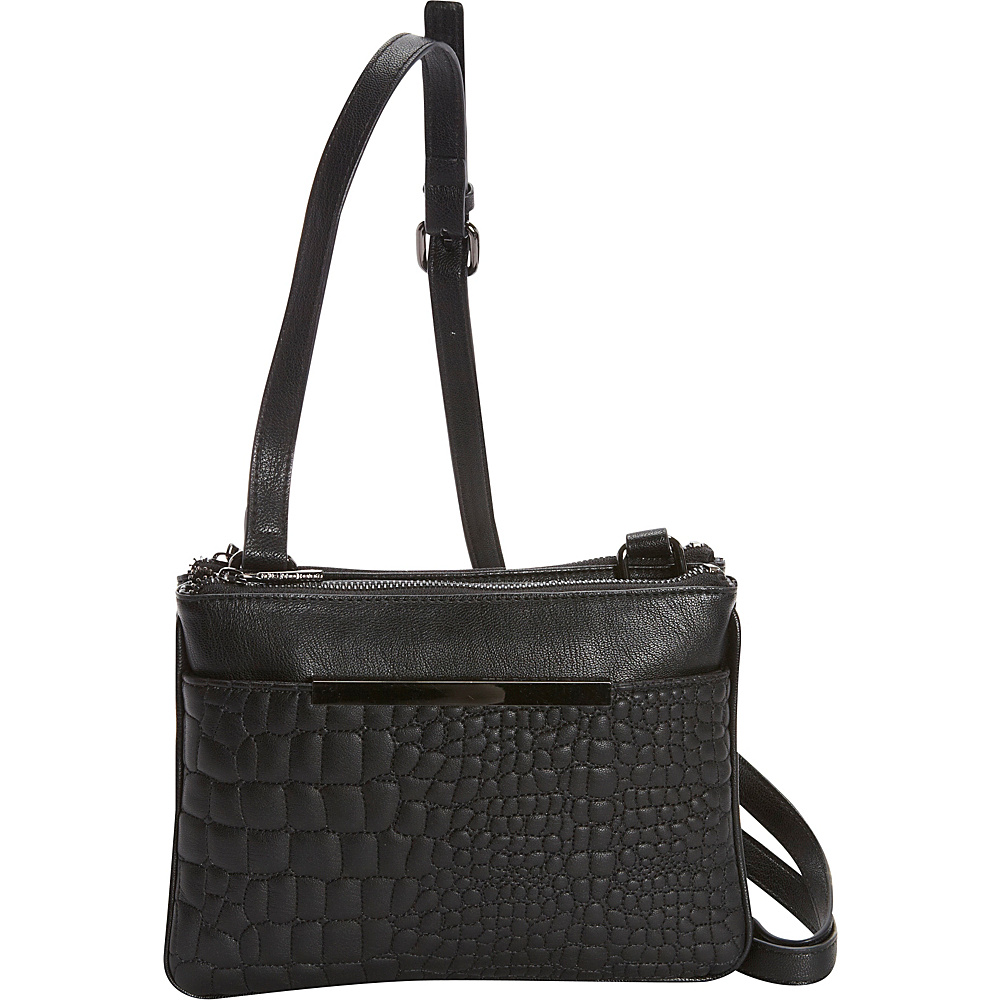 French Connection Monica Quilted Crossbody Black French Connection Manmade Handbags