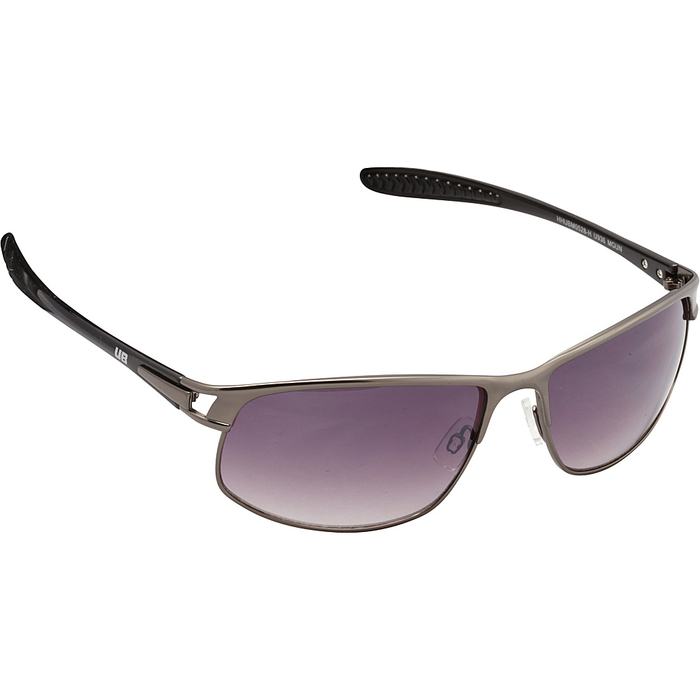 Unionbay Eyewear Metal Rectangle Sunglasses Matte Gun Unionbay Eyewear Sunglasses