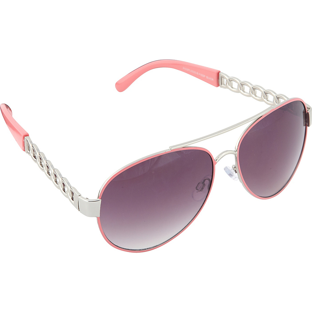 SouthPole Eyewear Metal Aviator Sunglasses Silver Coral SouthPole Eyewear Sunglasses