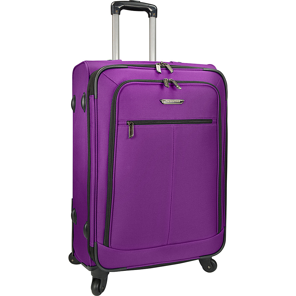 Traveler s Choice Merced Lightweight 27 Spinner Luggage Purple Traveler s Choice Softside Checked