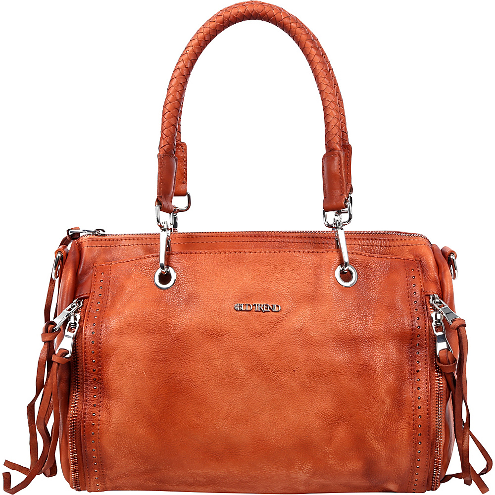 Old Trend Walnut Satchel Cognac Old Trend Leather Handbags