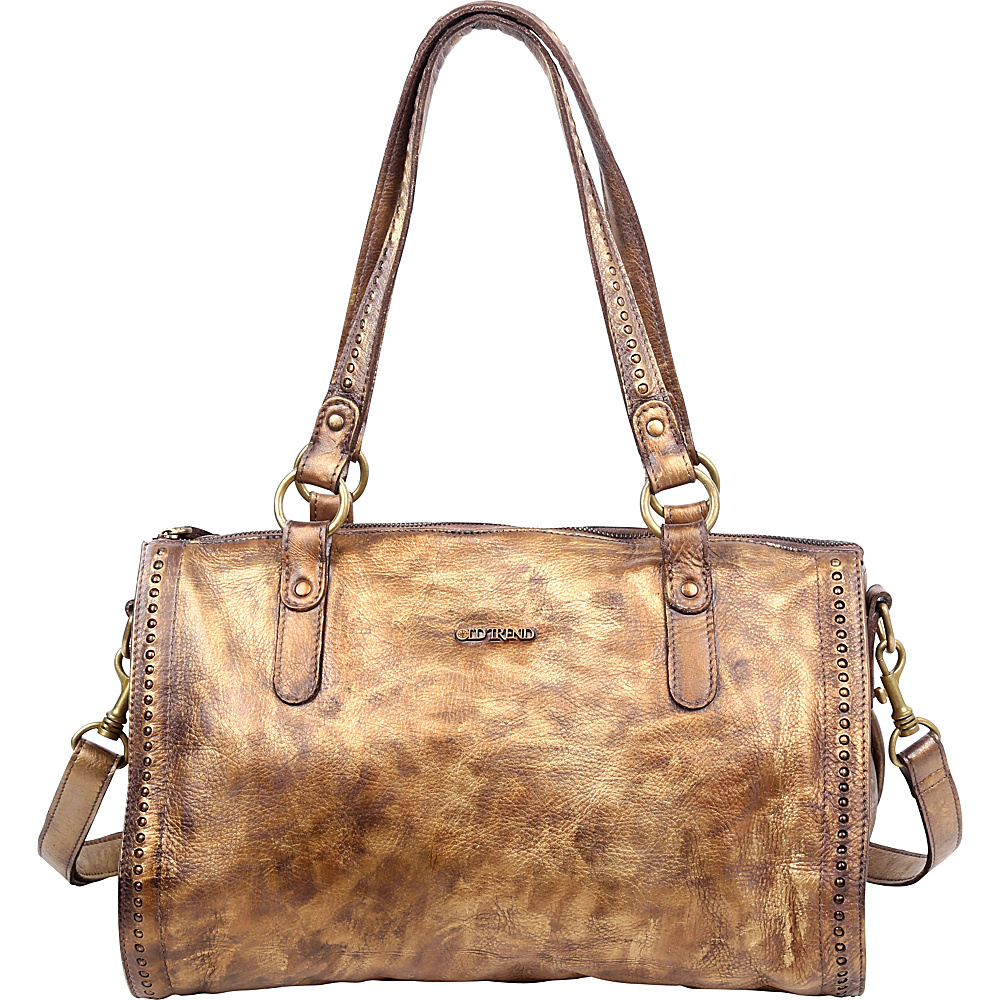 Old Trend Leaf Satchel Vintage Gold Old Trend Leather Handbags