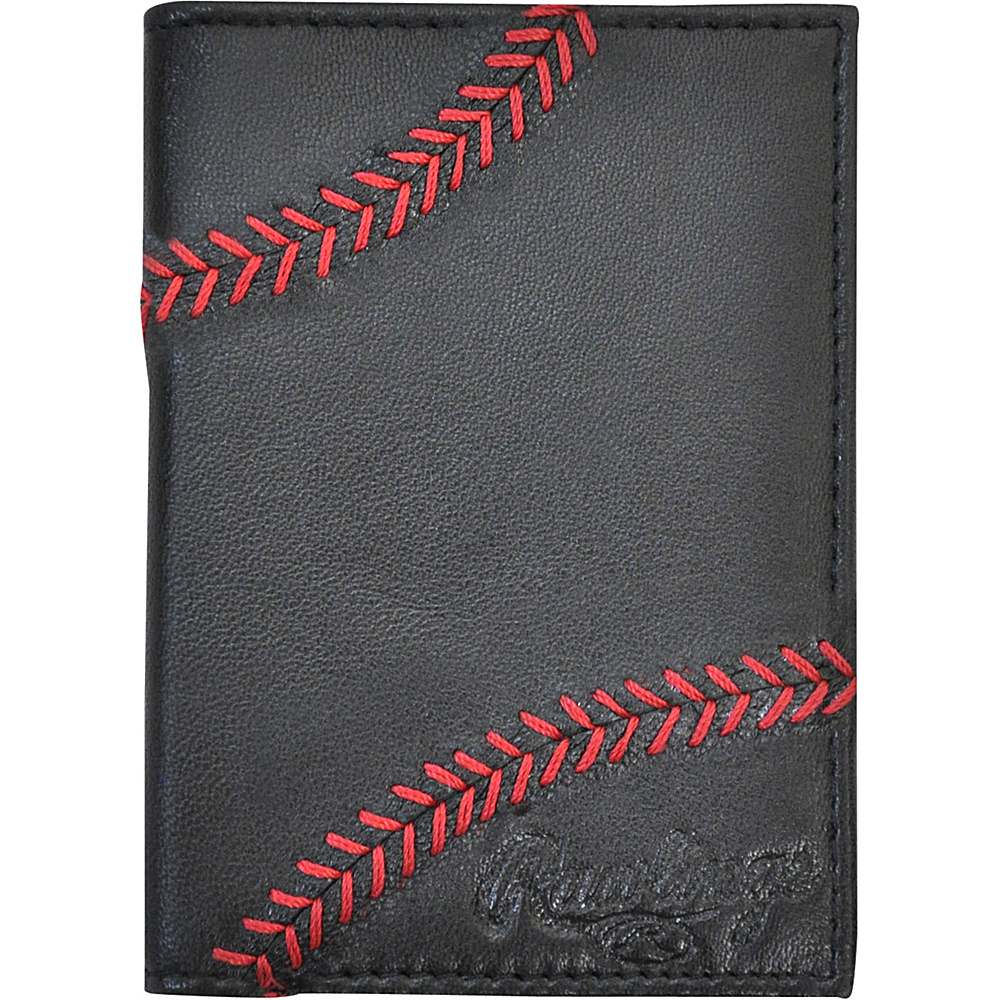 Rawlings Baseball Stitch Front Pocket Black Rawlings Men s Wallets