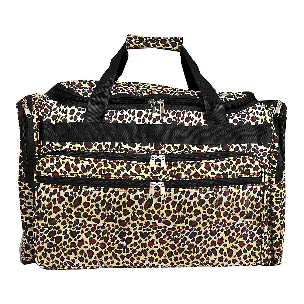 World Traveler Leopard 22 Travel Duffle Bag Leopard World Traveler Rolling Duffels