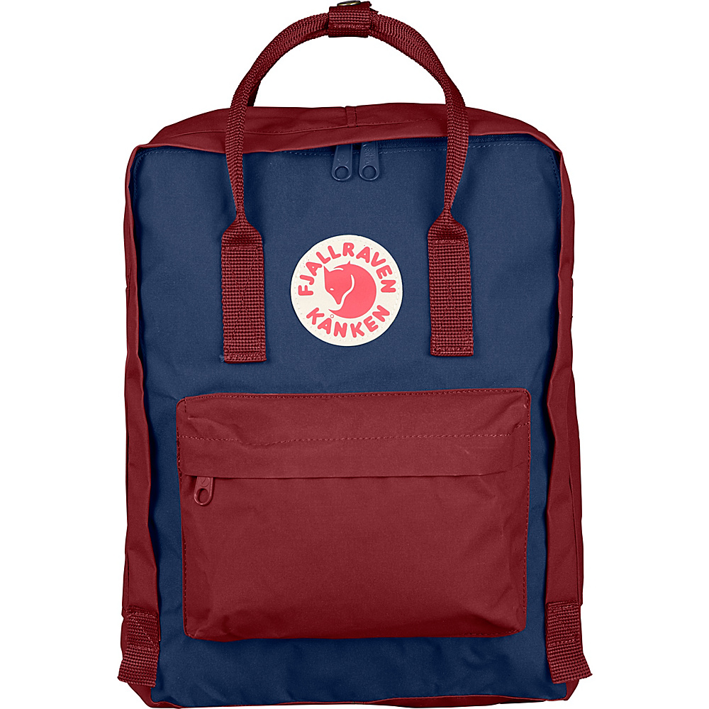Fjallraven Kanken Backpack Royal Blue Ox Red Fjallraven Everyday Backpacks