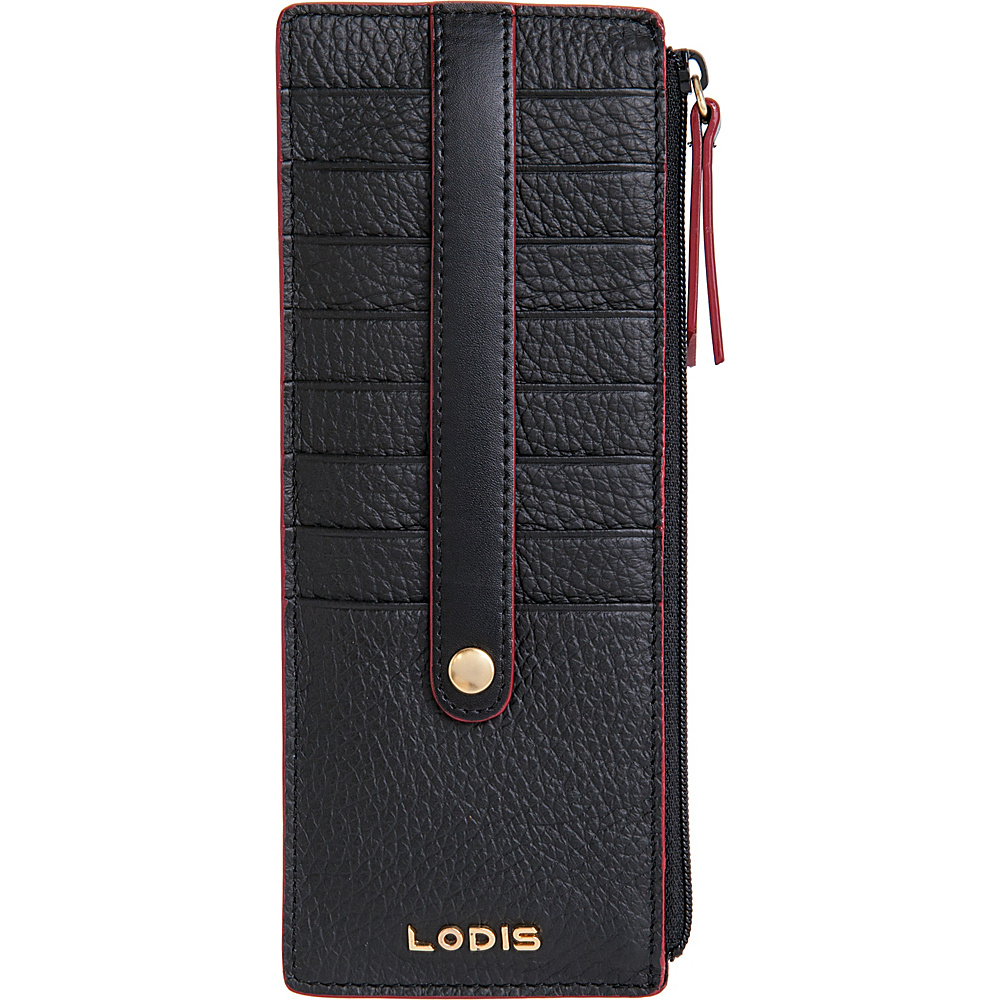 Lodis Kate Credit Card Case with Zipper Black Lodis Ladies Small Wallets