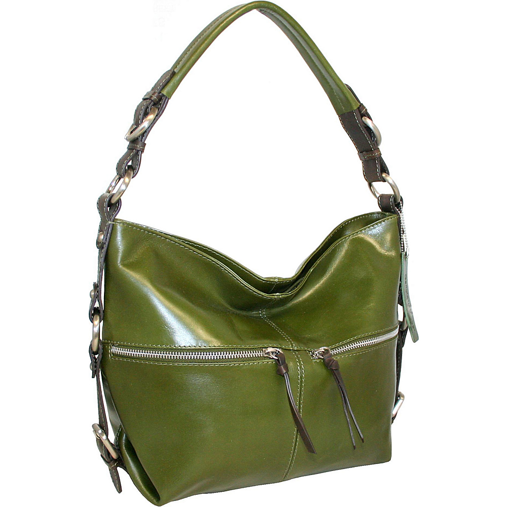 Nino Bossi Suddenly Hobo Khaki Nino Bossi Leather Handbags