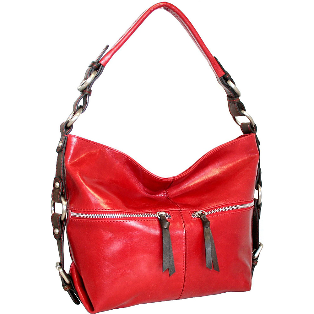 Nino Bossi Suddenly Hobo Red Nino Bossi Leather Handbags