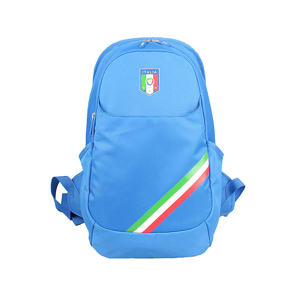 Federazione Italiana Giuoco Calcio Backpack Horizontal Stripe Blue Federazione Italiana Giuoco Calcio Business Laptop Backpacks