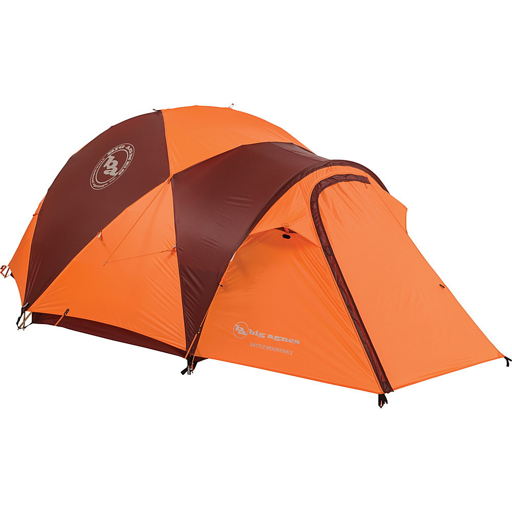 Big Agnes Battle Mountain 3 Person Tent Orange Red Big Agnes Outdoor Accessories