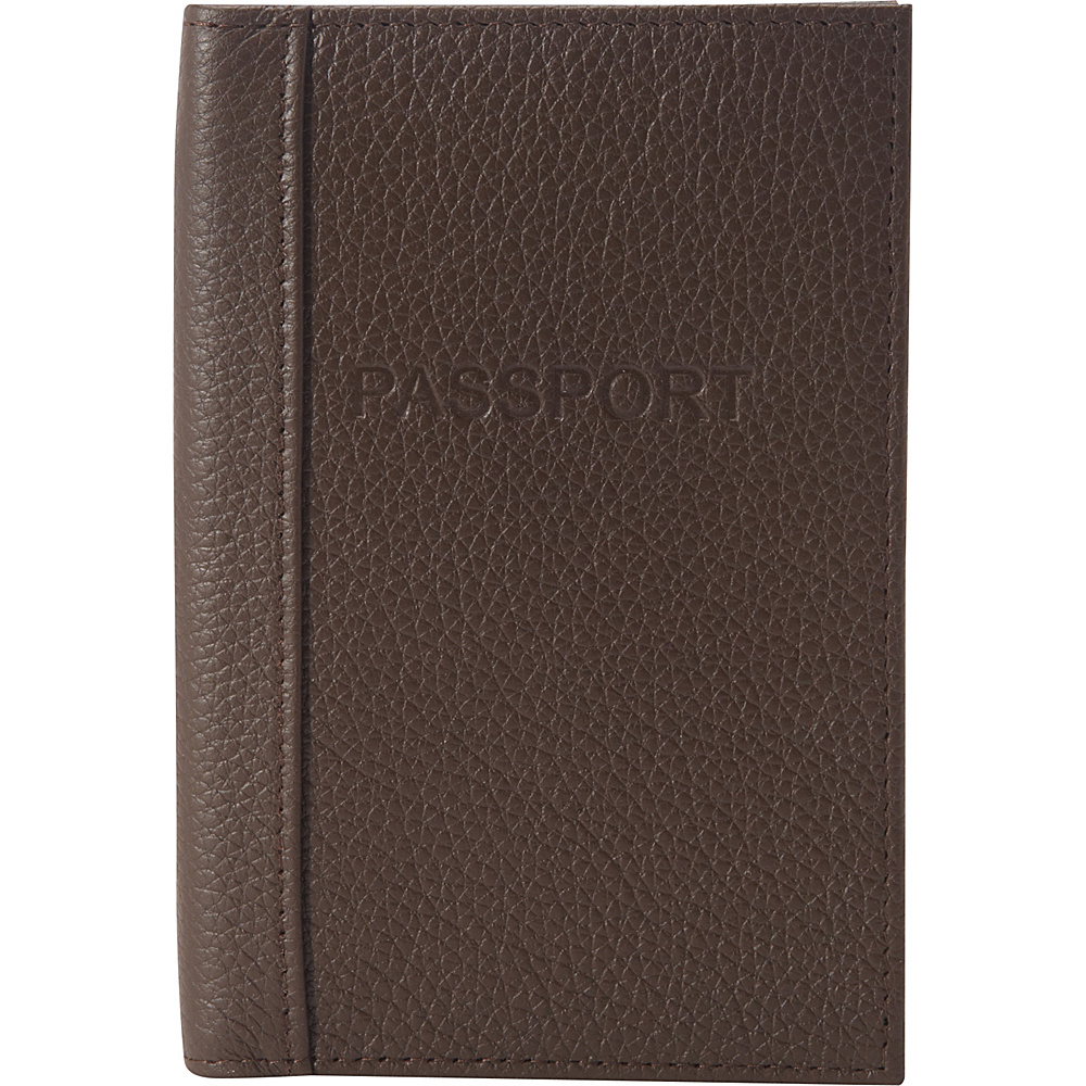 Buxton Hudson Pik Me Up RFID Passport Case Chocolate Brown Buxton Travel Wallets