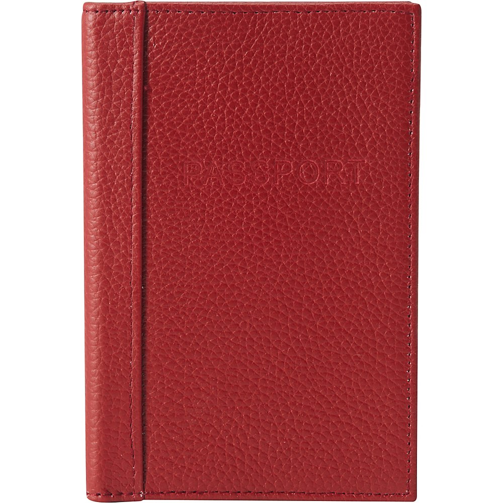Buxton Hudson Pik Me Up RFID Passport Case Dark Red Buxton Travel Wallets