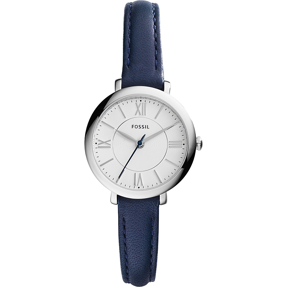 Fossil Mini Jacqueline Three Hand Leather Watch Blue Fossil Watches