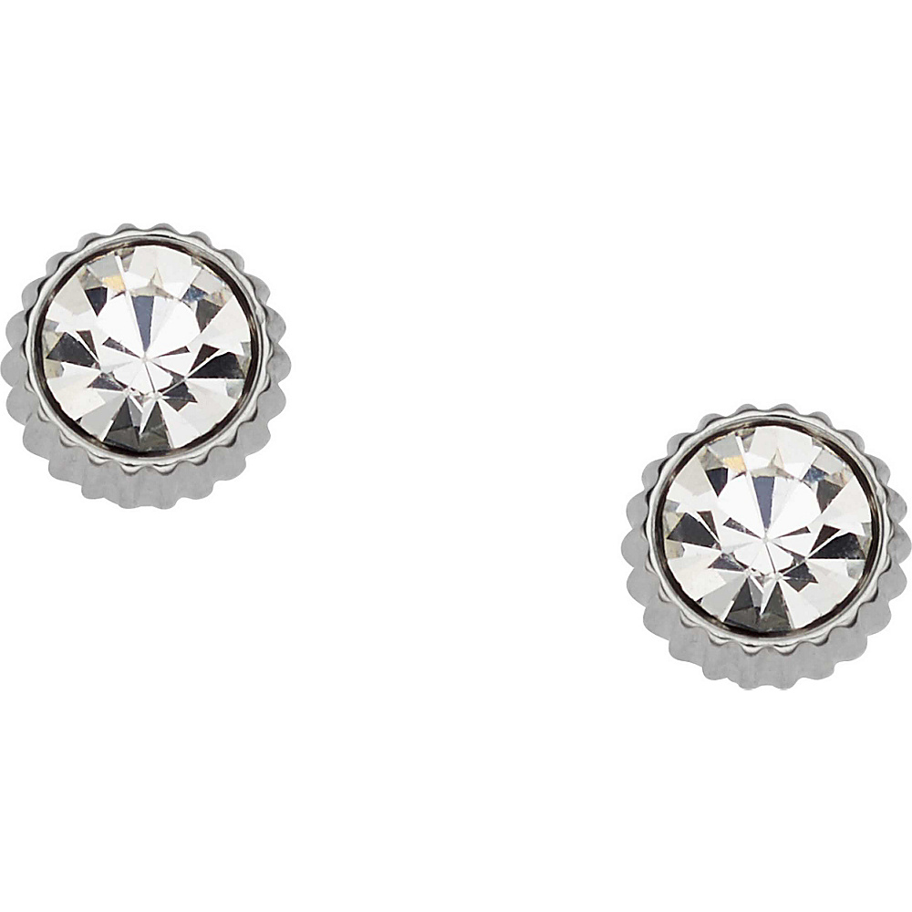 UPC 796483232389 product image for Fossil Glitz Coin Edge Studs Silver - Fossil Jewelry | upcitemdb.com