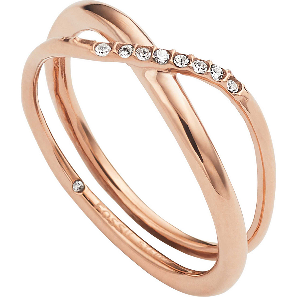 Fossil Glitz Twist Ring Rose Gold Size 8 Fossil Other Fashion Accessories