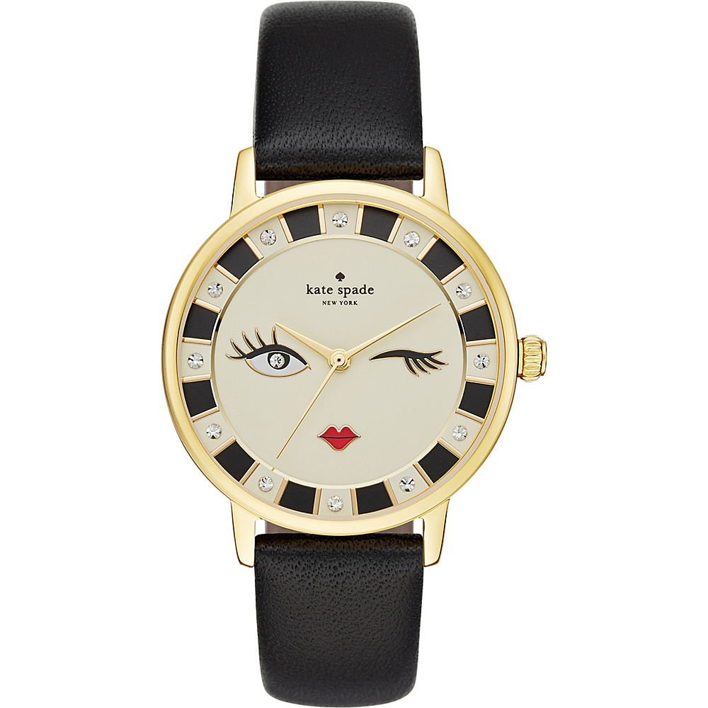 kate spade watches Leather Metro Watch Black kate spade watches Watches