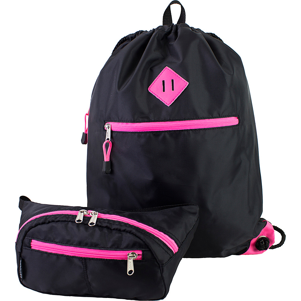 Eastsport Absolute Sport Belt Bag and Drawstring Bundle Pink Sizzle Eastsport Slings