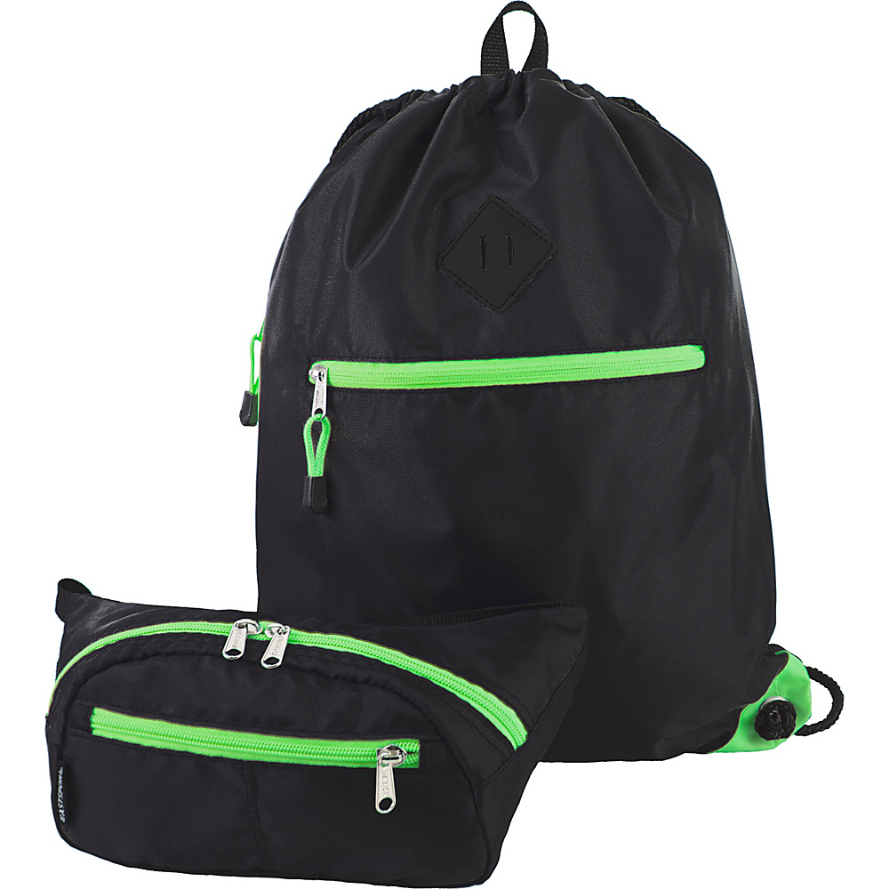 Eastsport Absolute Sport Belt Bag and Drawstring Bundle Lime Sizzle Eastsport Slings