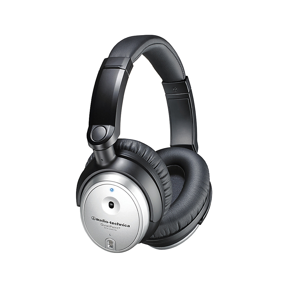 Audio Technica QuietPoint Active Noise Cancelling Over Ear Headphones Black Audio Technica Headphones Speakers