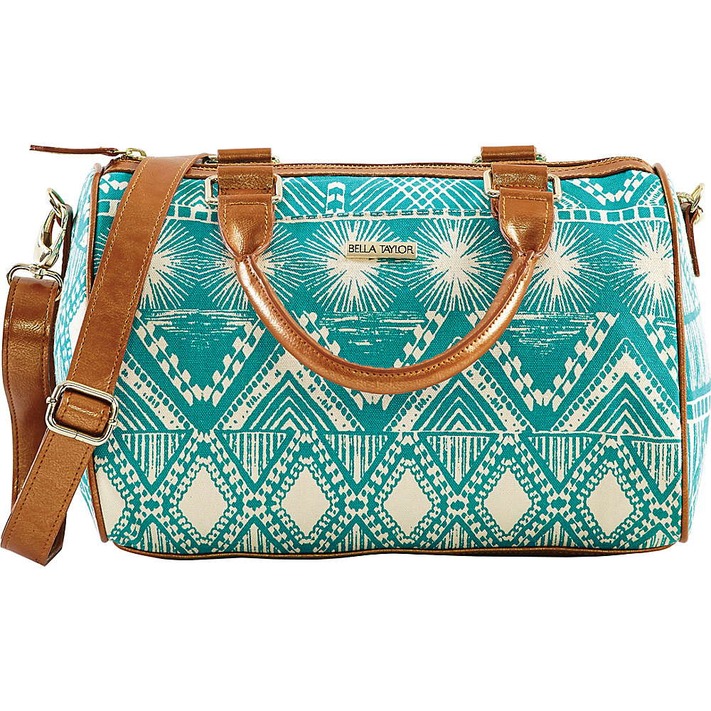 Bella Taylor Tahiti Teal Satchel Blue Bella Taylor Fabric Handbags