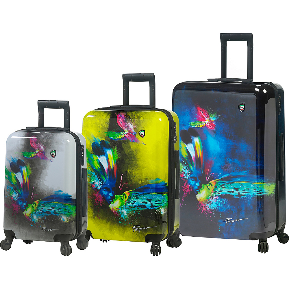 Mia Toro ITALY Prado Butterfly Kiss Luggage Set Multicolor Mia Toro ITALY Luggage Sets