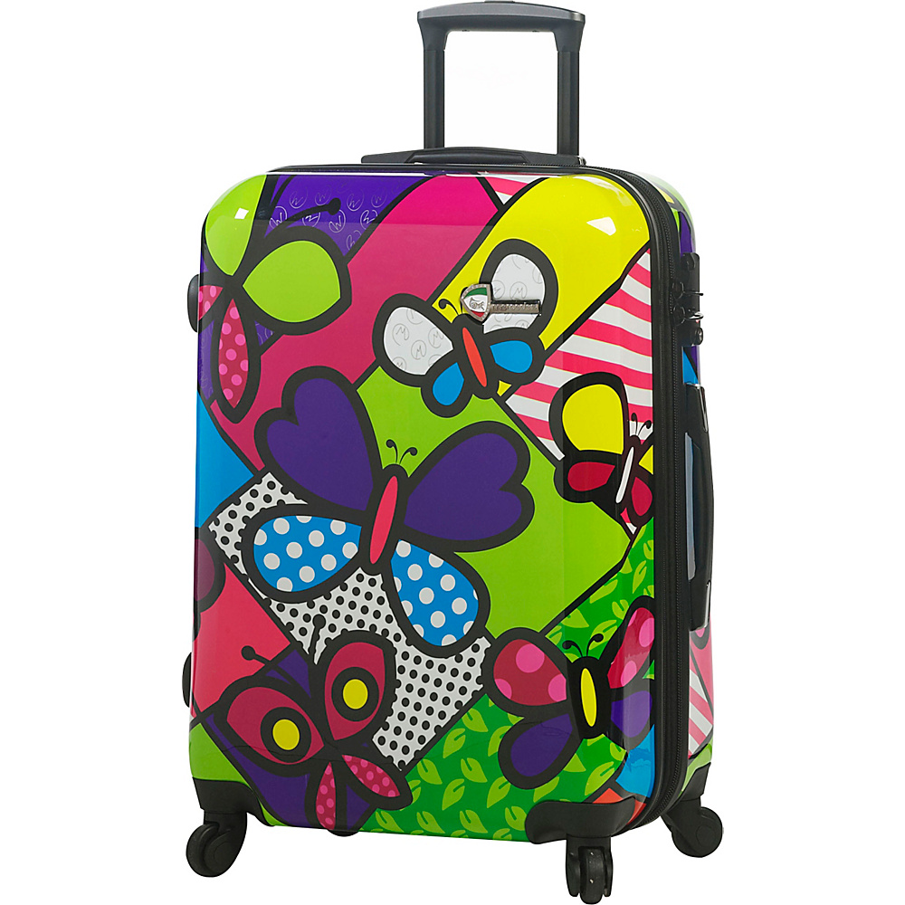 Mia Toro ITALY Butterflies 24 Luggage Multicolor Mia Toro ITALY Large Rolling Luggage