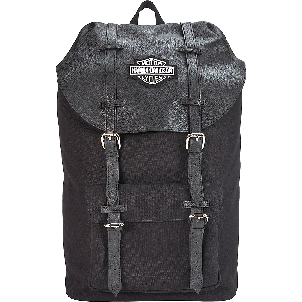 Harley Davidson by Athalon Leather Thoroughbred Backpack Black Harley Davidson by Athalon Everyday Backpacks