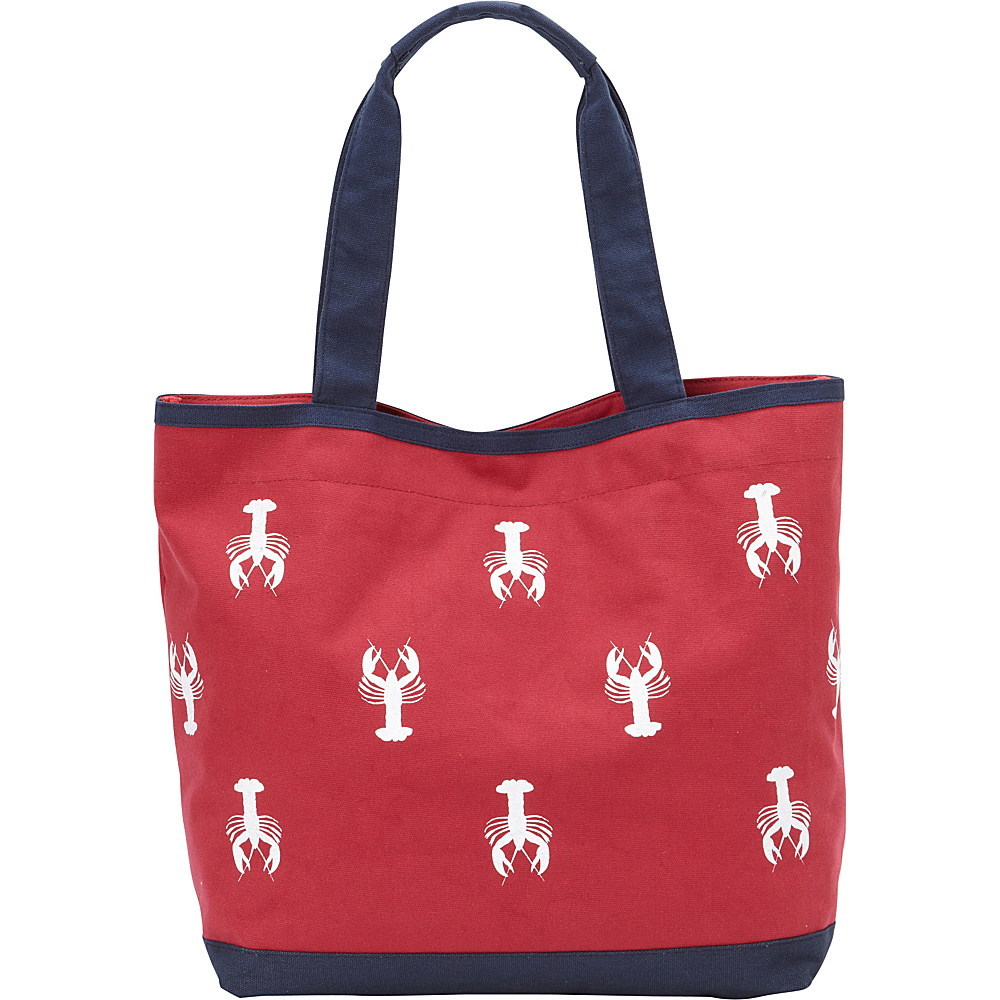 Magid Canvas Lobster Tall Tote Red Navy Magid Fabric Handbags
