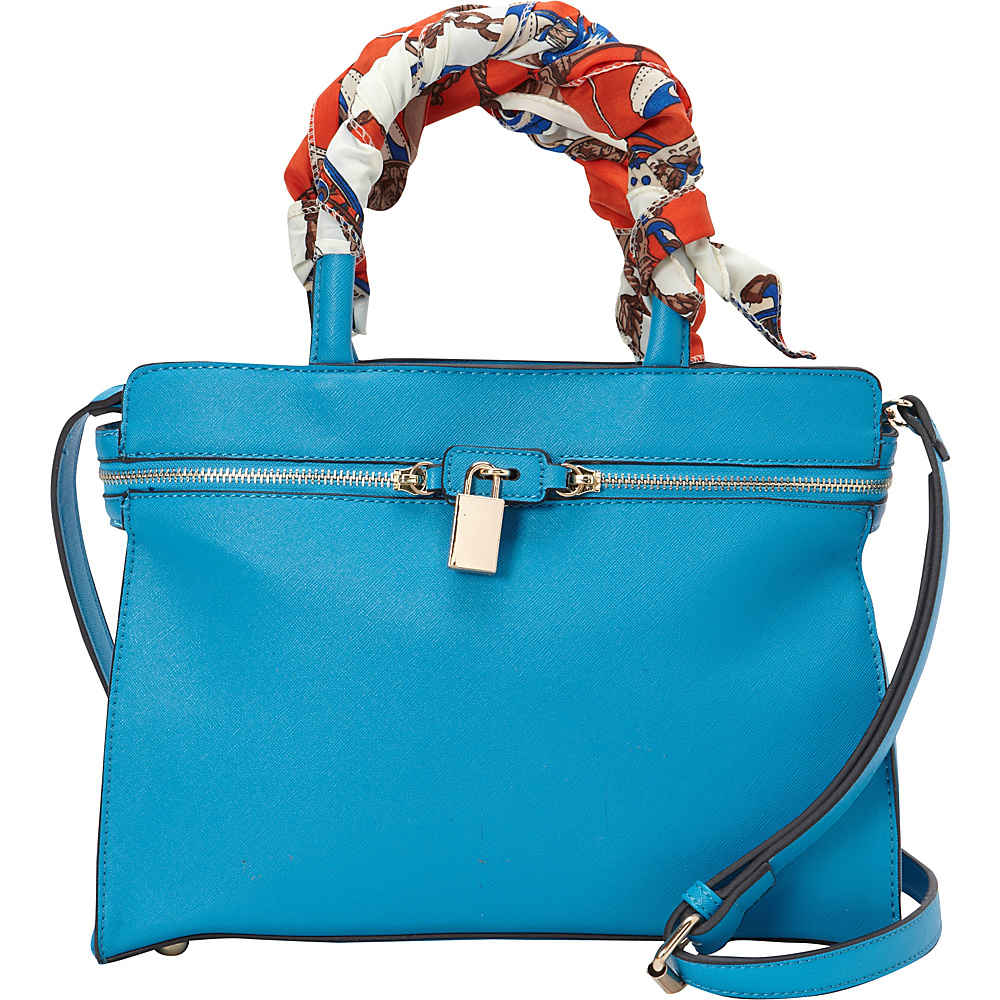 SW Global Blair Satchel Bag Blue SW Global Manmade Handbags