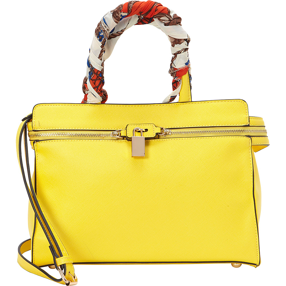 SW Global Blair Satchel Bag Yellow SW Global Manmade Handbags