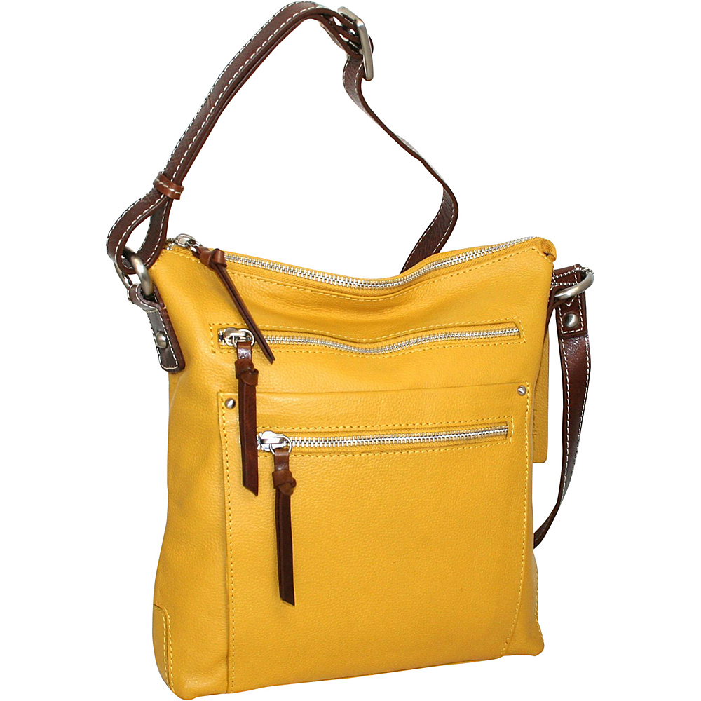 Nino Bossi Dear Prudance Crossbody Lemon Nino Bossi Leather Handbags