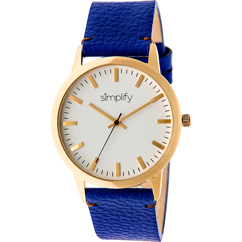 Simplify 2800 Unisex Watch Gold Blue Simplify Watches