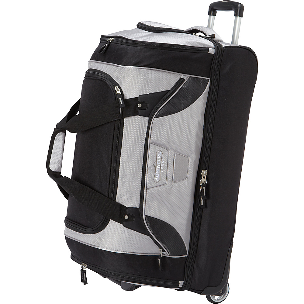 Travelers Club Luggage 30 2 Section Drop Bottom Rolling Duffel Gray Travelers Club Luggage Rolling Duffels