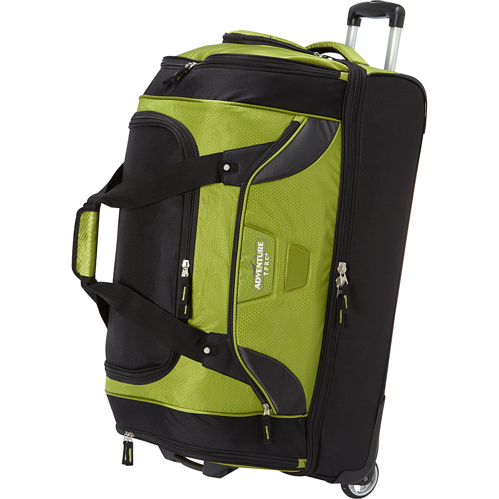 Travelers Club Luggage 30 2 Section Drop Bottom Rolling Duffel Green Travelers Club Luggage Rolling Duffels