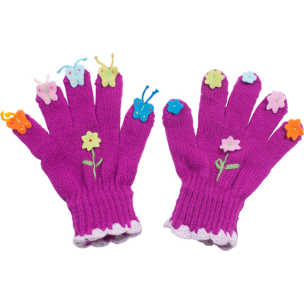 Kidorable Butterfly Knit Gloves Purple Small Kidorable Hats Gloves Scarves