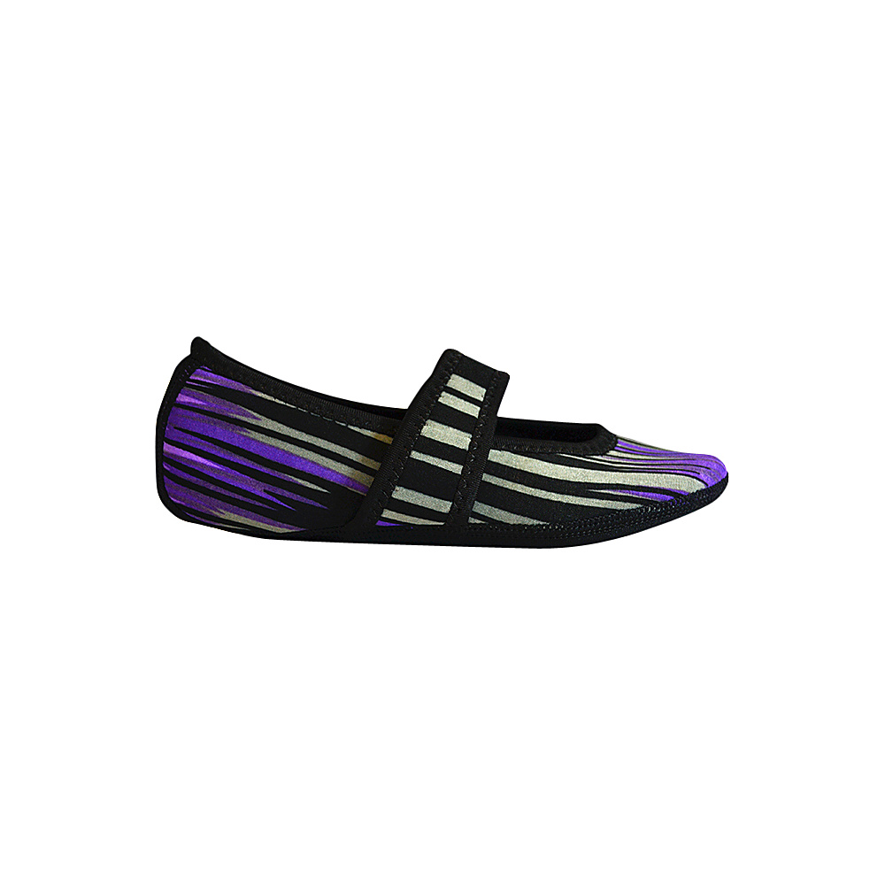 NuFoot Betsy Lou Travel Slipper Patterns S Purple Aurora Small NuFoot Women s Footwear