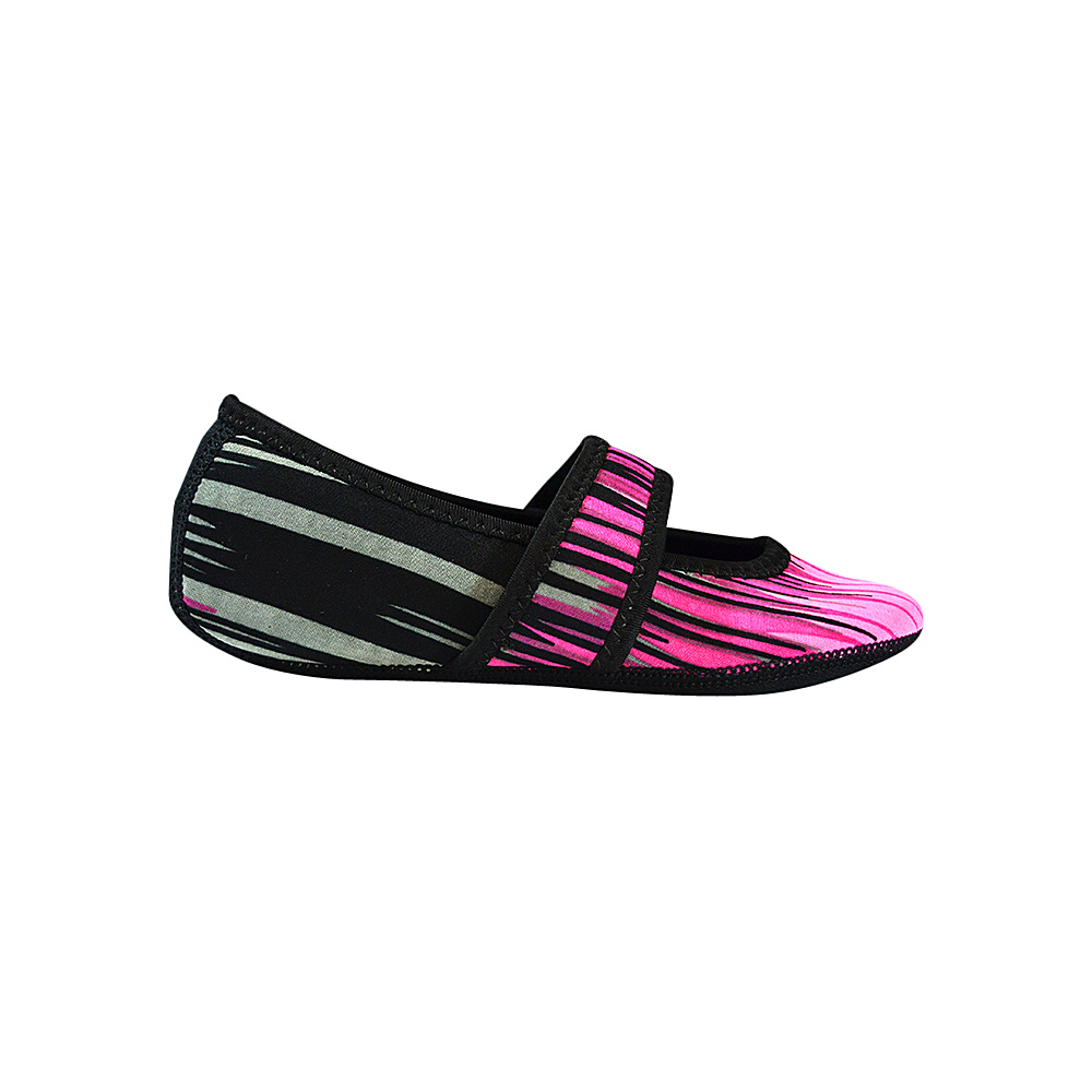 NuFoot Betsy Lou Travel Slipper Patterns L Pink Aurora Large NuFoot Women s Footwear