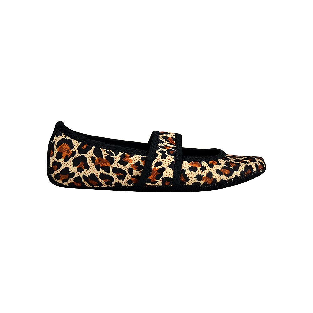 NuFoot Betsy Lou Travel Slipper Patterns L Leopard Large NuFoot Women s Footwear