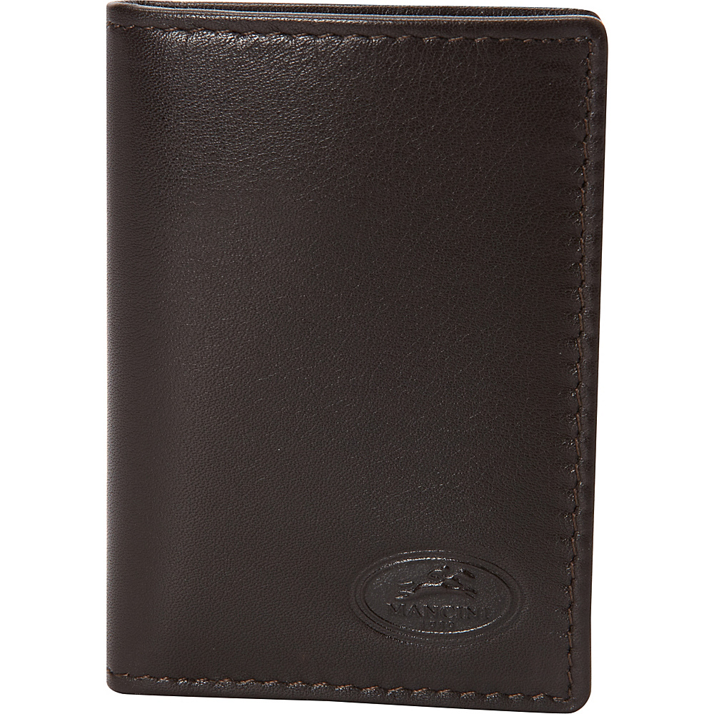 Mancini Leather Goods Mens RFID Secure I.D. Card Wallet Brown Mancini Leather Goods Men s Wallets