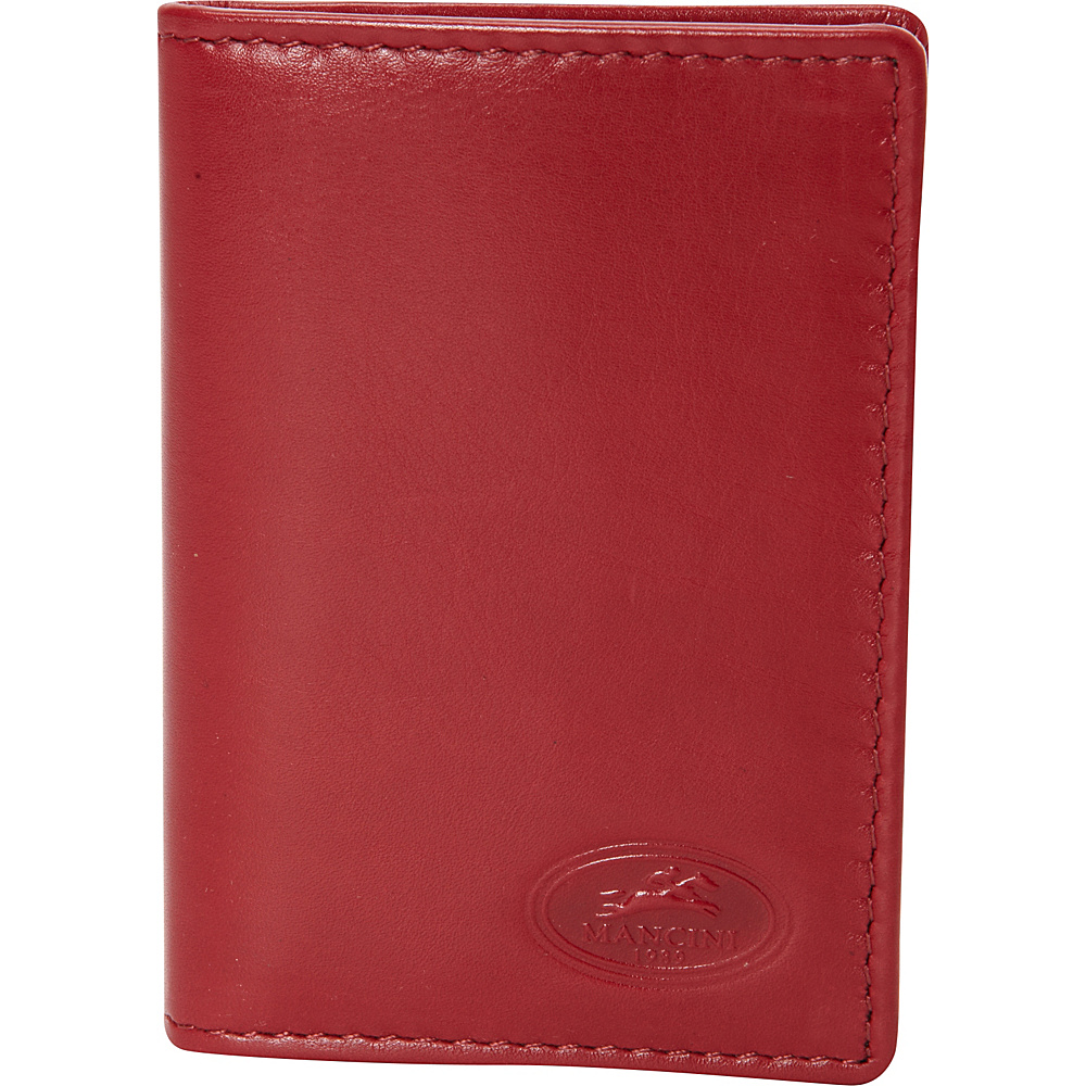 Mancini Leather Goods Mens RFID Secure I.D. Card Wallet Red Mancini Leather Goods Men s Wallets