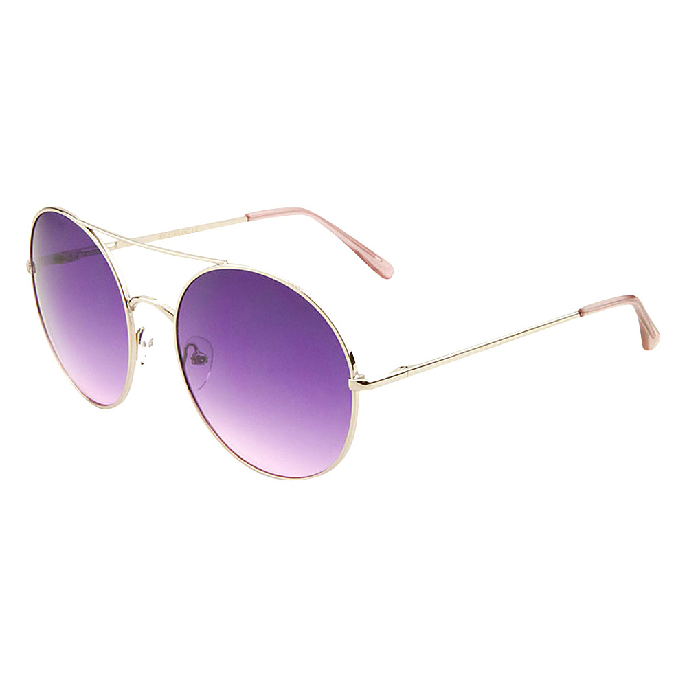 SW Global Eyewear Aili Double Bridge Round Fashion Sunglasses Purple SW Global Sunglasses