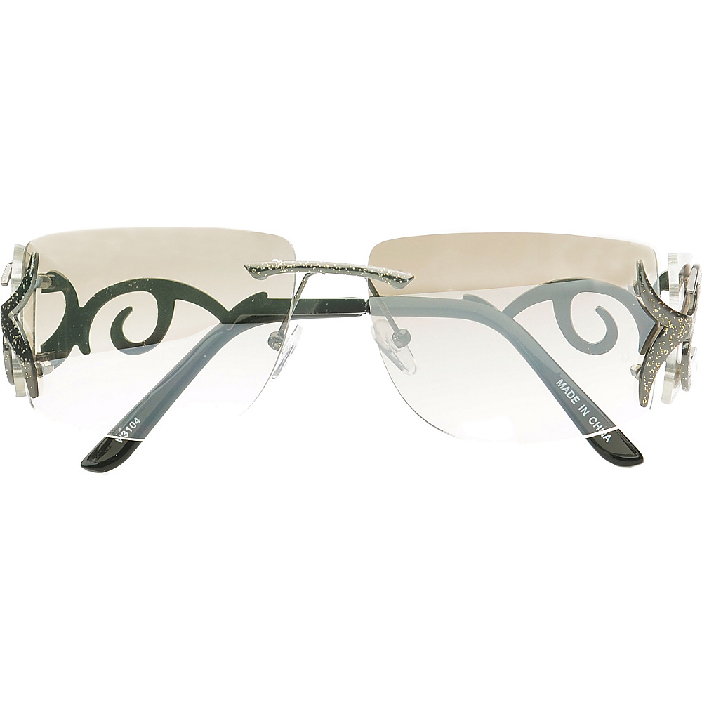 SW Global Eyewear Cassia Rimless Rectangle Fashion Sunglasses White SW Global Sunglasses
