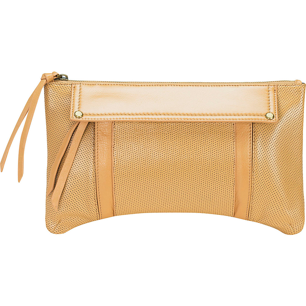 MOFE Kismet Clutch Tan Brass Hardware MOFE Leather Handbags