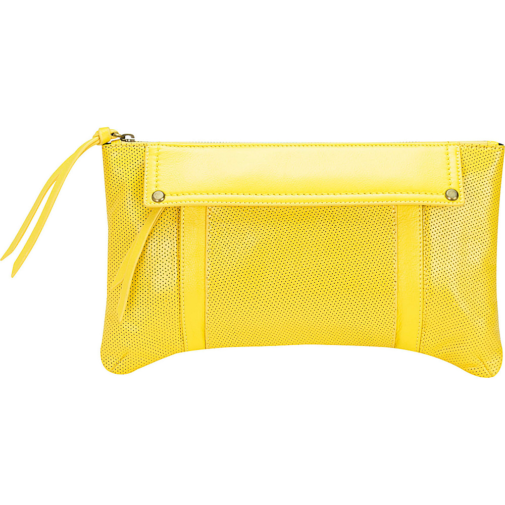 MOFE Kismet Clutch Yellow Brass Hardware MOFE Leather Handbags